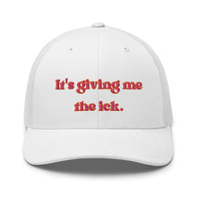 Load image into Gallery viewer, It’s Giving Me The Ick Retro Trucker Cap
